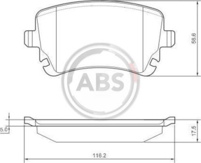 Колодка гальм. AUDI A8 задн. (вир-во) A.B.S. 37366 (фото 1)