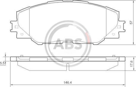 Колодки тормозные дисковые передние комплект A.B.S. 37543