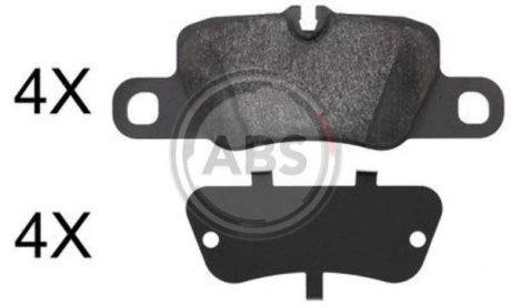 Гальмівні колодки, дискове гальмо (набір) A.B.S. 37820