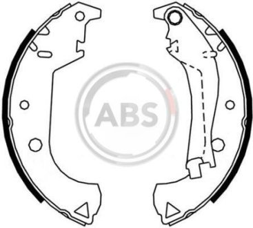 Колодка торм. барабан. FIAT Doblo задн. (вир-во ABS) A.B.S. 9119