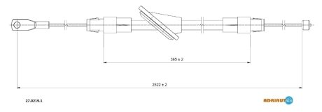 Трос зупиночних гальм ADRIAUTO 27.0219.1