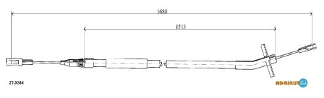 Трос ручного гальма ADRIAUTO 27.0284 (фото 1)