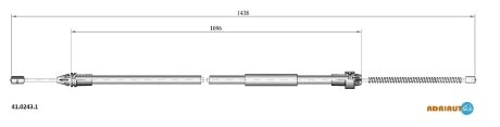 AD DL-11.6598 [8200087977] трос ручника л. ADRIAUTO 41.0243.1