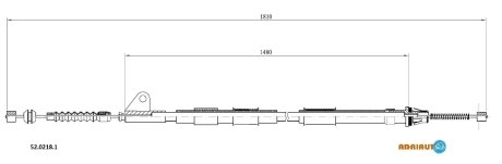 Ad_=pe76316=40.2181=dl-17.1414=17.1414 [4642005020] трос ручника п.toyota avensis all 97> ADRIAUTO 52.0218.1