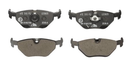 КОЛОДКИ гальмівні дискові керамічні, к-кт ATE 13047036052