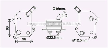 Радиатор масляний VW PASSAT (2001) 2.0 (вир-во AVA) AVA COOLING AI3414