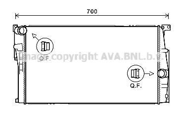 Радиатор, Система охолодження двигуна AVA COOLING BW2455 (фото 1)