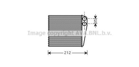Радиатор отопителя NISSAN: MICRA (K12) 1.0 16V/1.2 16V/1.4 16V/1.5 DCI/160 SR 03-, MICRA C+C (K12) 1 AVA COOLING DNA6256