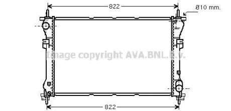 Радиатор охолодження двигуна TRANSIT VII 20TD MT 00- (Ava) AVA COOLING FD2320