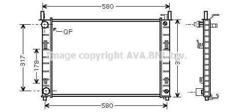 Радiатор охолодження (вир-во AVAl) AVA COOLING FDA2324 (фото 1)