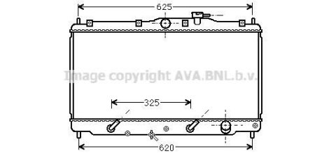 Радиатор охолодження HONDA ACCORD IV (90-) 1.8-2.2 AT(вир-во AVA) AVA COOLING HD2011