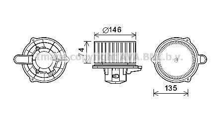 Компрессор салону AVA COOLING HY8350