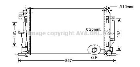 Радиатор, Система охолодження двигуна AVA COOLING MS2446