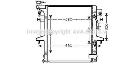 Радиатор охлаждения двигателя AVA AVA COOLING MT2204