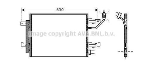 Радиатор кондиционера AVA AVA COOLING MTA5177D