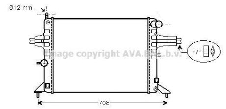 Радиатор охлаждения двигателя AVA COOLING OL2272 (фото 1)