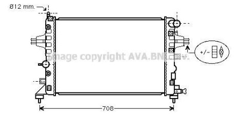 Радиатор Astra -H 1.4i / 1.8i 02/04-(AVA) AVA COOLING OLA2362