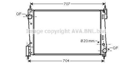 Радиатор охолодження CORSA D 13CDTi MT 06-(вир-во) AVA COOLING OLA2423 (фото 1)