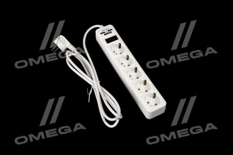 Мережевий фільтр-подовжувач з USB2 Optima Base 5 1,8m WHITE провід 3*0,75мм2 <> Axxis Ax-1267