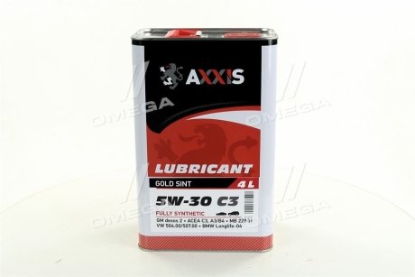 Олива моторн. 5W-30 C3 504/507 (Канистра 4л) Axxis AX-2020