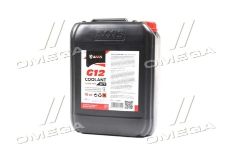 Антифриз RED G12+ Сoolant Ready-Mix -36 ° C <> (красный) (Канистра 10кг) Axxis AX-P999-G12R RDM10