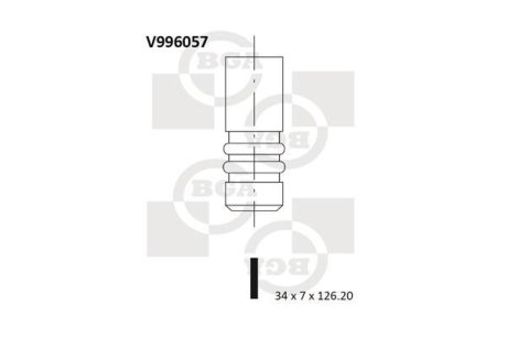 Клапан впускной BGA V996057 (фото 1)