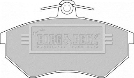 - Гальмівні колодки до дисків BORG & BECK BBP1427 (фото 1)