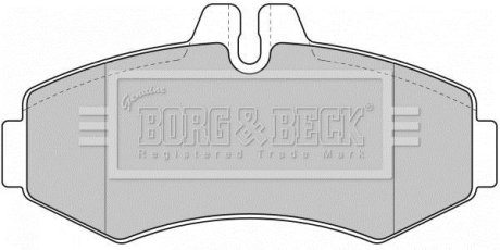 - Гальмівні колодки до дисків BORG & BECK BBP1664 (фото 1)