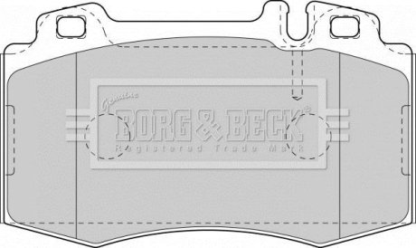 - Гальмівні колодки до дисків BORG & BECK BBP1756 (фото 1)