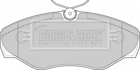 - Гальмівні колодки до дисків BORG & BECK BBP1812