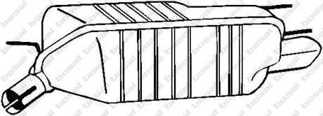 Глушитель, алюм. cталь, задн. часть OPEL CALIBRA 2.0i (00/94 - 07/97) (185-403) BOSAL 185403 (фото 1)