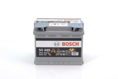 Акумулятор 60Ah-12v AGM (S5A05) (242х175х190), R, EN680 BOSCH 0092S5A050