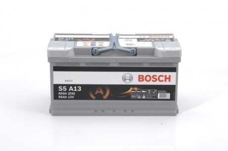 Акумулятор 95Ah-12v AGM (S5A13) (353x175x190),R,EN850 BOSCH 0092S5A130 (фото 1)