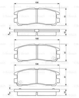 Гальмівні колодки дискові BOSCH 0 986 424 467