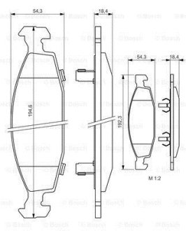 Гальмівні колодки дискові BOSCH 0986424666