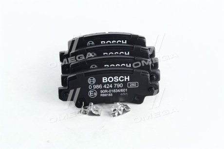 Колодка гальм. диск. TOYOTA COROLLA задн. (вир-во) BOSCH 0 986 424 790 (фото 1)