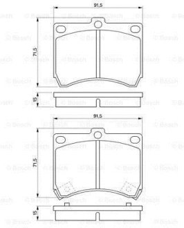 Гальмівні колодки дискові BOSCH 0 986 460 974