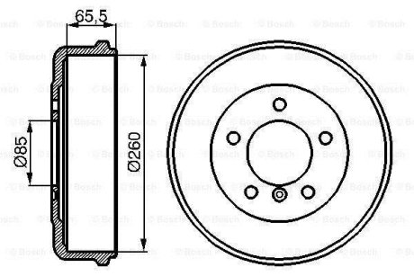 Барабан гальмівний BOSCH 0986477038