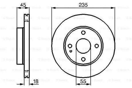 Диск тормозной BOSCH 0986478241 (фото 1)