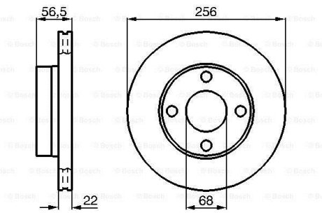 Диск гальмівний BOSCH 0986478550 (фото 1)