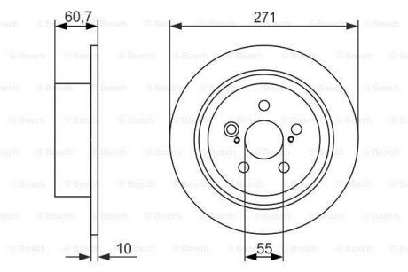 Диск гальмівний BOSCH 0986479613