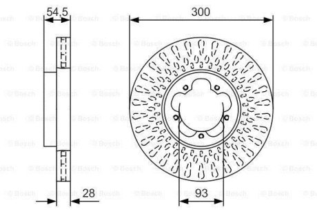 ДИСК ГАЛЬМIВНИЙ ПЕРЕДНIЙ BOSCH 0 986 479 B11