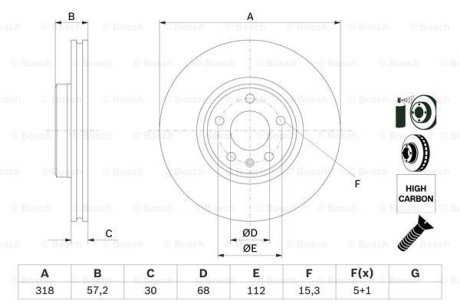 Диск гальмівний BOSCH 0986479E49