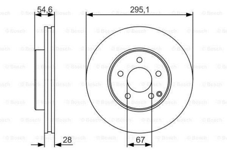 Диск гальмівний MB W211 \\F \\02>> PR2 BOSCH 0986479R99 (фото 1)