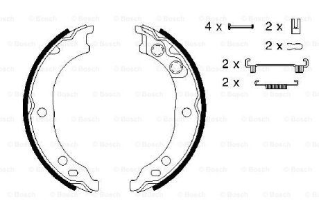 Гальмівні колодки барабанные BOSCH 0986487712 (фото 1)