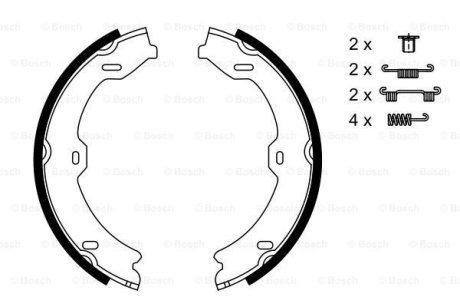 Гальмівні колодки барабанні BOSCH 0986487725 (фото 1)