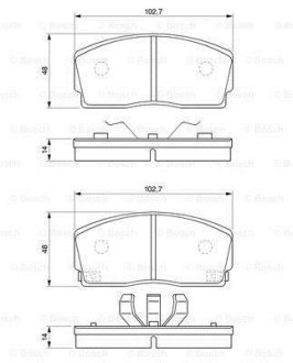 Гальмівні колодки дискові BOSCH 0 986 493 390