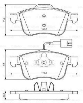 Колодки тормозные дисковые BOSCH 0 986 494 465