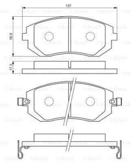 КОЛОДКИ Гальмівні BOSCH 0 986 494 558