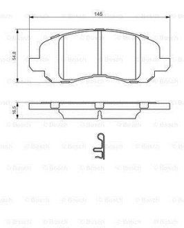 Колодки тормозные BOSCH 0986494575